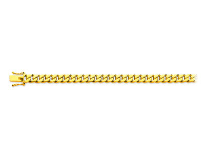 Bracciale A Maglia Gourmette Stretta 6 Mm, 20 Cm, Oro Giallo 18 Carati
