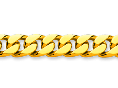 Bracciale A Maglia Gourmette Stretta 6 Mm, 20 Cm, Oro Giallo 18 Carati - Immagine Standard - 2