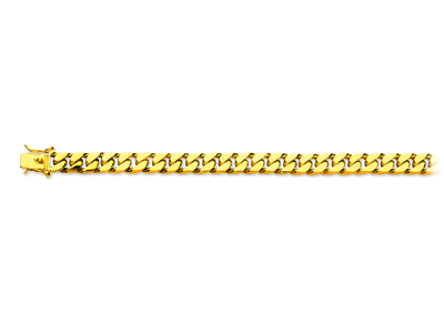 Bracciale Maglia Gourmette Stretta Da 7 Mm, 20,50 Cm, Oro Giallo 18 Carati