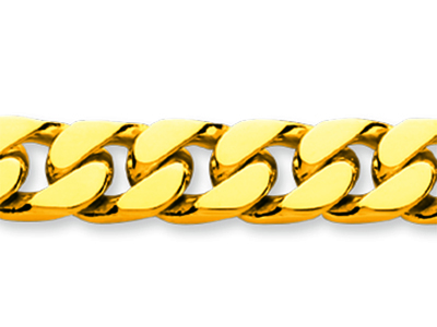 Bracciale Maglia Gourmette Stretta Da 7 Mm, 20,50 Cm, Oro Giallo 18 Carati - Immagine Standard - 2