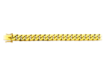 Bracciale Maglia Gourmette Stretta Da 9 Mm, 21,5 Cm, Oro Giallo 18 Carati