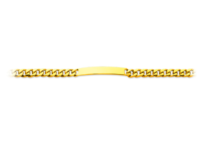 Bracciale Identity 6 MM Curbed, 20 Cm, Oro Giallo 18 Carati