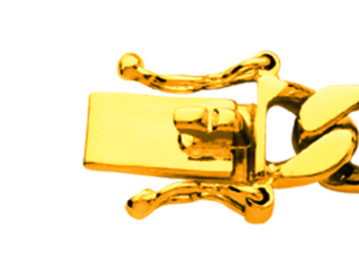 Bracciale Identificativo A Maglie Stretta Gourmette 6 Mm, 20 Cm, Oro Giallo 18 Carati - Immagine Standard - 3