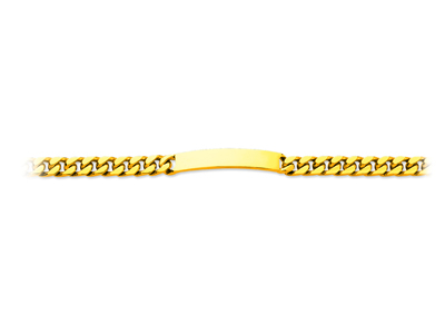 Bracciale Identificativo A Maglie Stretta Gourmette 7 Mm, 21 Cm, Oro Giallo 18 Carati - Immagine Standard - 1