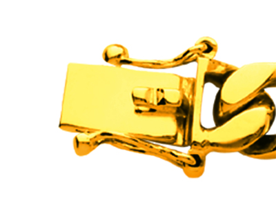 Bracciale Identificativo A Maglie Stretta Gourmette 7 Mm, 21 Cm, Oro Giallo 18 Carati - Immagine Standard - 3