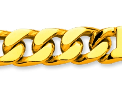 Bracciale Identificativo A Maglie Strette Curb 8 Mm, 21,5 Cm, Oro Giallo 18 Carati - Immagine Standard - 2