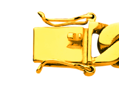Bracciale Identificativo A Maglie Strette Curb 8 Mm, 21,5 Cm, Oro Giallo 18 Carati - Immagine Standard - 3