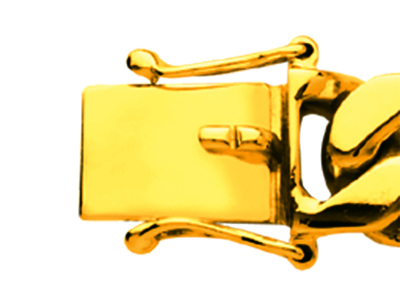Bracciale Identificativo A Maglie Strette Curb 9 Mm, 21 Cm, Oro Giallo18 Carati - Immagine Standard - 3