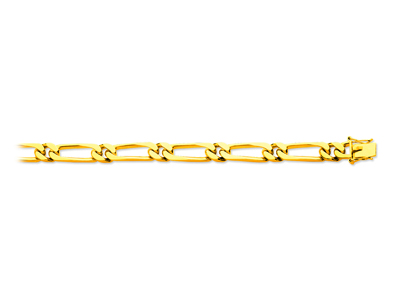 Bracciale A Maglie Alternate 11 7 Mm, 21 Cm, Oro Giallo 18 Carati