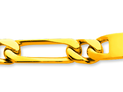 Bracciale Identit@ A Maglie Alternate 1/1 Stretta 7 Mm, 20 Cm, Oro Giallo 18 Carati - Immagine Standard - 2