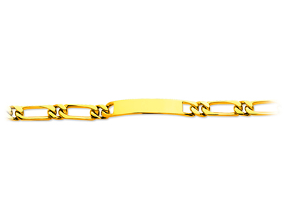 Bracciale Identit A Maglie Alternate 11 Stretta 8 Mm, 22 Cm, Oro Giallo 18 Carati