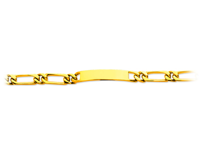 Bracciale Identity 11 Maglia, 8 Mm, 22 Cm, Oro Giallo 18 Carati