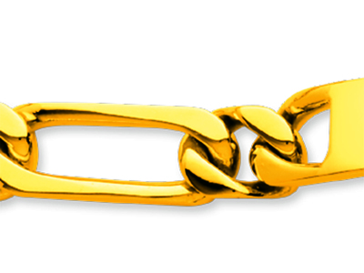 Bracciale Identit@ A Maglie Alternate 1/1 Stretta 8 Mm, 22 Cm, Oro Giallo 18 Carati - Immagine Standard - 2