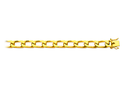 Bracciale, Catena A Maglia Stretta 9 Mm, 21,5 Cm, Oro Giallo 18 Ct.