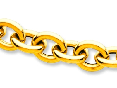 Catena A Maglie For\at Tonde Cave 9,70 Mm, 44 Cm, Oro Giallo 18 Kt - Immagine Standard - 2