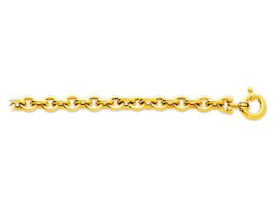 Bracciale Tondo Cavo A Maglia Forat 9,70 Mm, 19,50 Cm, Oro Giallo 18 Carati