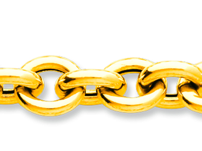 Bracciale Tondo Cavo A Maglia For\at 9,70 Mm, 19,50 Cm, Oro Giallo 18 Carati - Immagine Standard - 2
