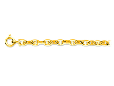 Bracciale Forzat Marinaro A Maglia Cava 10 Mm, 20 Cm, Oro Giallo 18 Carati