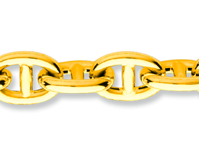 Bracciale Forzat Marinaro A Maglia Cava 10 Mm, 20 Cm, Oro Giallo 18 Carati - Immagine Standard - 2