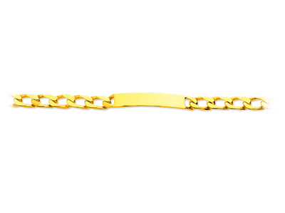 Bracciale Identificativo Maglia A Cavallo Stretta 7 Mm, 20,5 Cm, Oro Giallo 18 Carati - Immagine Standard - 1