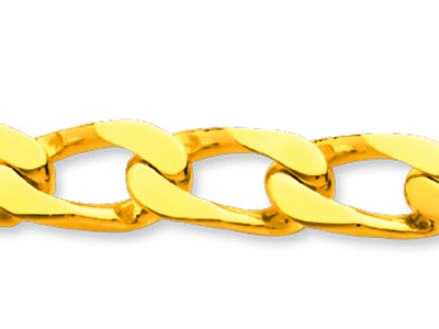 Bracciale Identificativo Maglia A Cavallo Stretta 7 Mm, 20,5 Cm, Oro Giallo 18 Carati - Immagine Standard - 2
