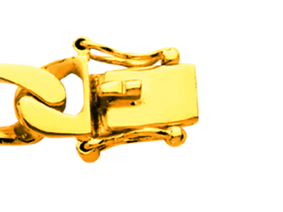 Bracciale Identificativo Maglia A Cavallo Stretta 7 Mm, 20,5 Cm, Oro Giallo 18 Carati - Immagine Standard - 3