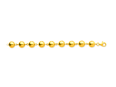 Bracciale Boules Marseillais 9 Mm, 19,5 Cm, Oro Giallo 18 Carati