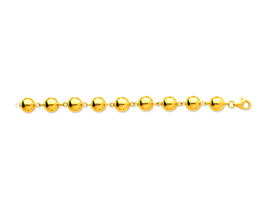 Bracciale Boules Marsigliesi 9 Mm, 19,5 Cm, Oro Giallo 18 Carati - Immagine Standard - 1