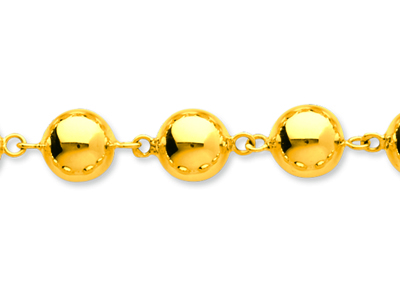 Bracciale Boules Marseillais 9 Mm, 19,5 Cm, Oro Giallo 18 Carati - Immagine Standard - 2