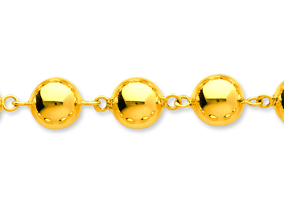 Bracciale Boules Marsigliesi 9 Mm, 19,5 Cm, Oro Giallo 18 Carati - Immagine Standard - 2