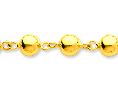 Bracciale Boules Marseillais 6 Mm, 19 Cm, Oro Giallo 18 Carati - Immagine Standard - 2