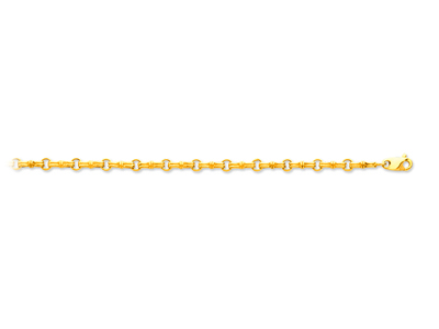 Bracciale Piccoli Nodi 4,8 Mm, 19 Cm, Oro Giallo 18 Carati