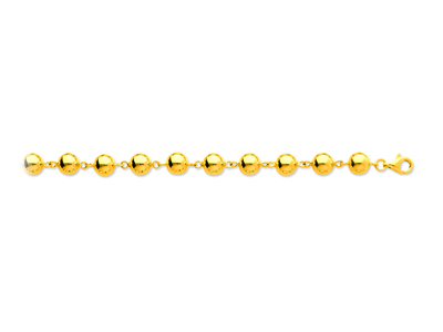 Bracciale Boules Marseillais 8 Mm, 19 Cm, Oro Giallo 18 Carati