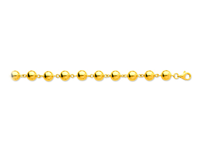 Bracciale Boules Marseillais 8 Mm, 19 Cm, Oro Giallo 18 Carati