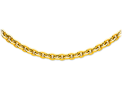 Catena A Maglie Forat Tonde Cave 11 Mm, 44 Cm, Oro Giallo 18 Kt