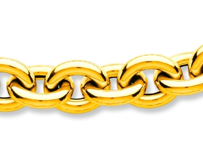 Catena A Maglie For\at Tonde Cave 11 Mm, 44 Cm, Oro Giallo 18 Kt - Immagine Standard - 2
