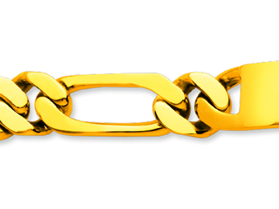 Bracciale Identit@ A Maglie Alternate 1/1 Stretto 9 Mm, 22 Cm, Oro Giallo 18 Carati - Immagine Standard - 2