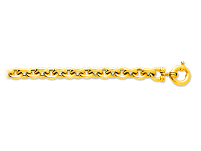 Bracciale Forçat A Maglia Cava Rotonda 11 Mm, 21 Cm, Oro Giallo 18 Carati Rif. 3.50.315