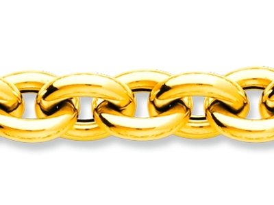 Bracciale Forçat A Maglia Cava Rotonda 11 Mm, 21 Cm, Oro Giallo 18 Carati Rif. 3.50.315 - Immagine Standard - 2