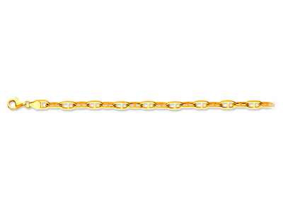 Bracciale Maille Forat Marine Creuse 6,20 Mm, 19 Cm, Oro Giallo 18 Carati