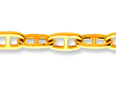 Bracciale Forçat Marine Cavo 6,20 Mm, 19 Cm, Oro Giallo 18 Carati - Immagine Standard - 2