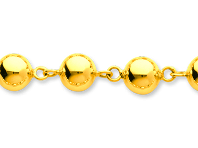 Bracciale Boules Marsigliesi 7 Mm, 19 Cm, Oro Giallo 18 Carati - Immagine Standard - 2