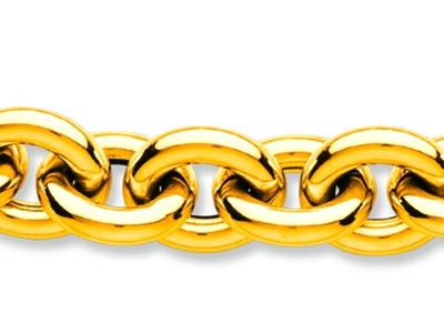 Catena A Maglie For\at Tonde Cave 13 Mm, 44,50 Cm, Oro Giallo 18 Kt - Immagine Standard - 2