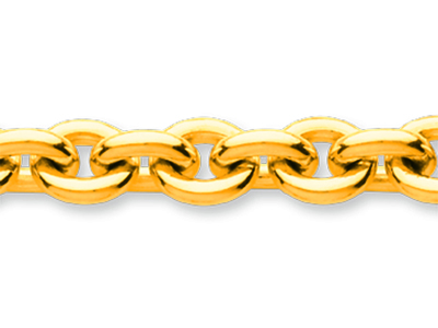 Bracciale Rotondo Forçat Maglia 7 Mm, 18,50 Cm, Oro Giallo 18 Carati - Immagine Standard - 2