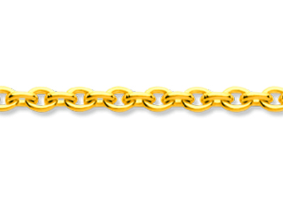 Catena Maglia Forzatina Rotonda 1,30 Mm, 45 Cm, 18kt Oro Giallo - Immagine Standard - 2