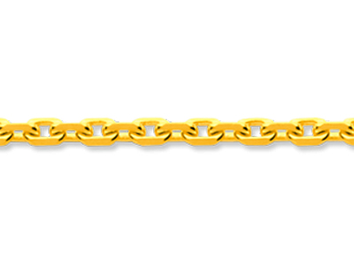 Catena Forçat, Taglio Diamante 1 Mm, 40 Cm, Oro Giallo 18 Ct. - Immagine Standard - 2