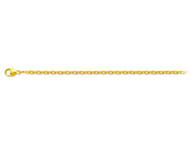 Catena Forçat, Taglio Diamante 1,80 Mm, 40 Cm, Oro Giallo 18 Ct.