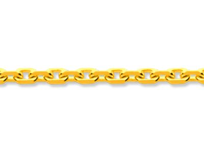 Catena A Maglie For\at Diamantata 2,10 Mm, 60 Cm, Oro Giallo 18 Kt - Immagine Standard - 2