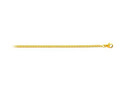 Catena Groumette Diamantata 1,50 Mm, 40 Cm, Oro Giallo 18 Carati