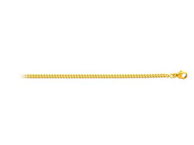 Catena Maglia Gourmette Diamantata 1,50 Mm, 45 Cm, Oro Giallo 18 Kt